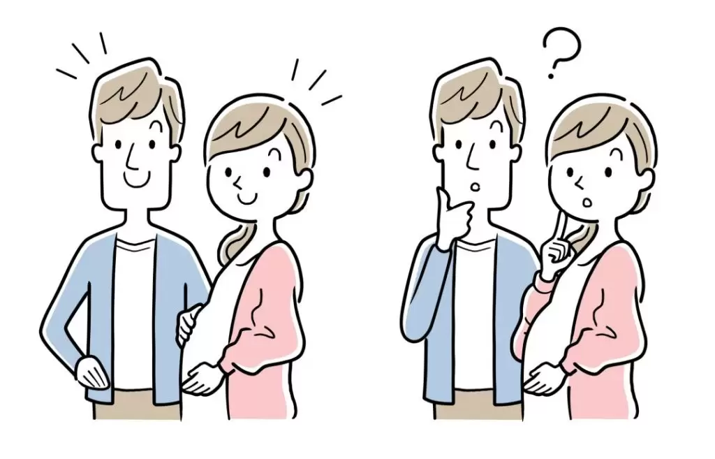 妊婦の妻と夫、夫婦